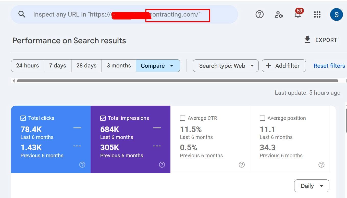 Painting Contractor SEO result