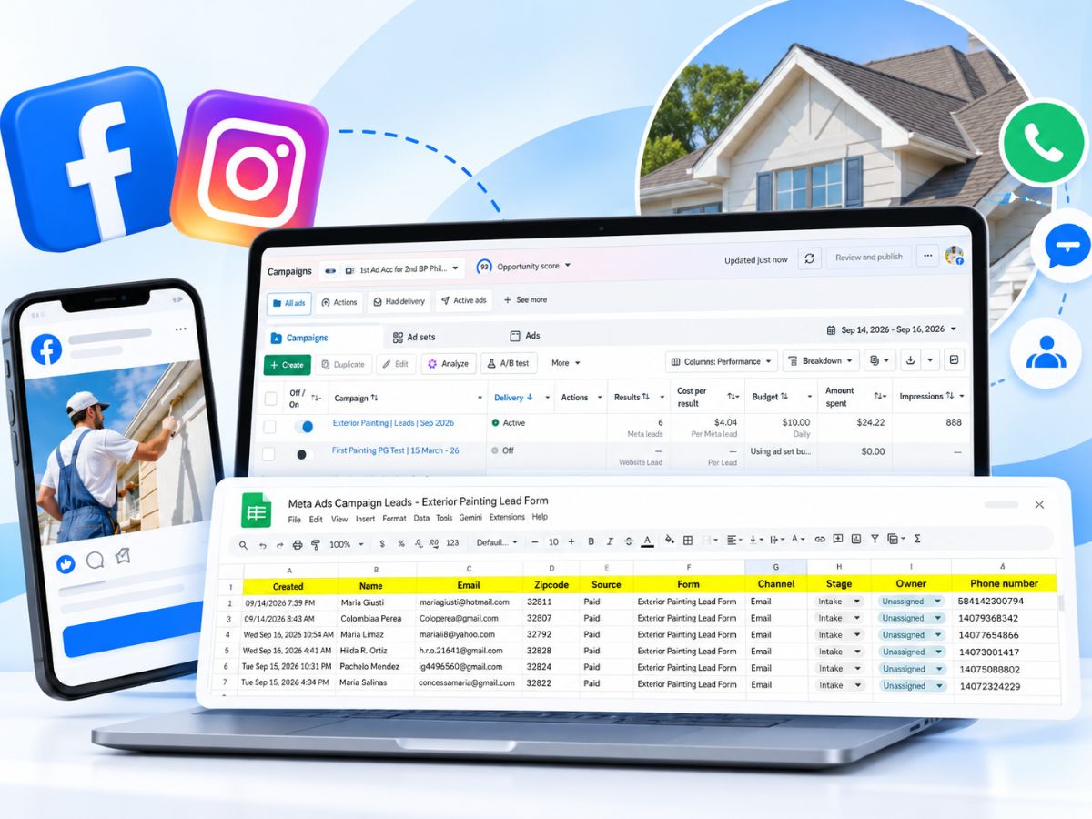 Meta Ads Lead Generation Results – Exterior Painting